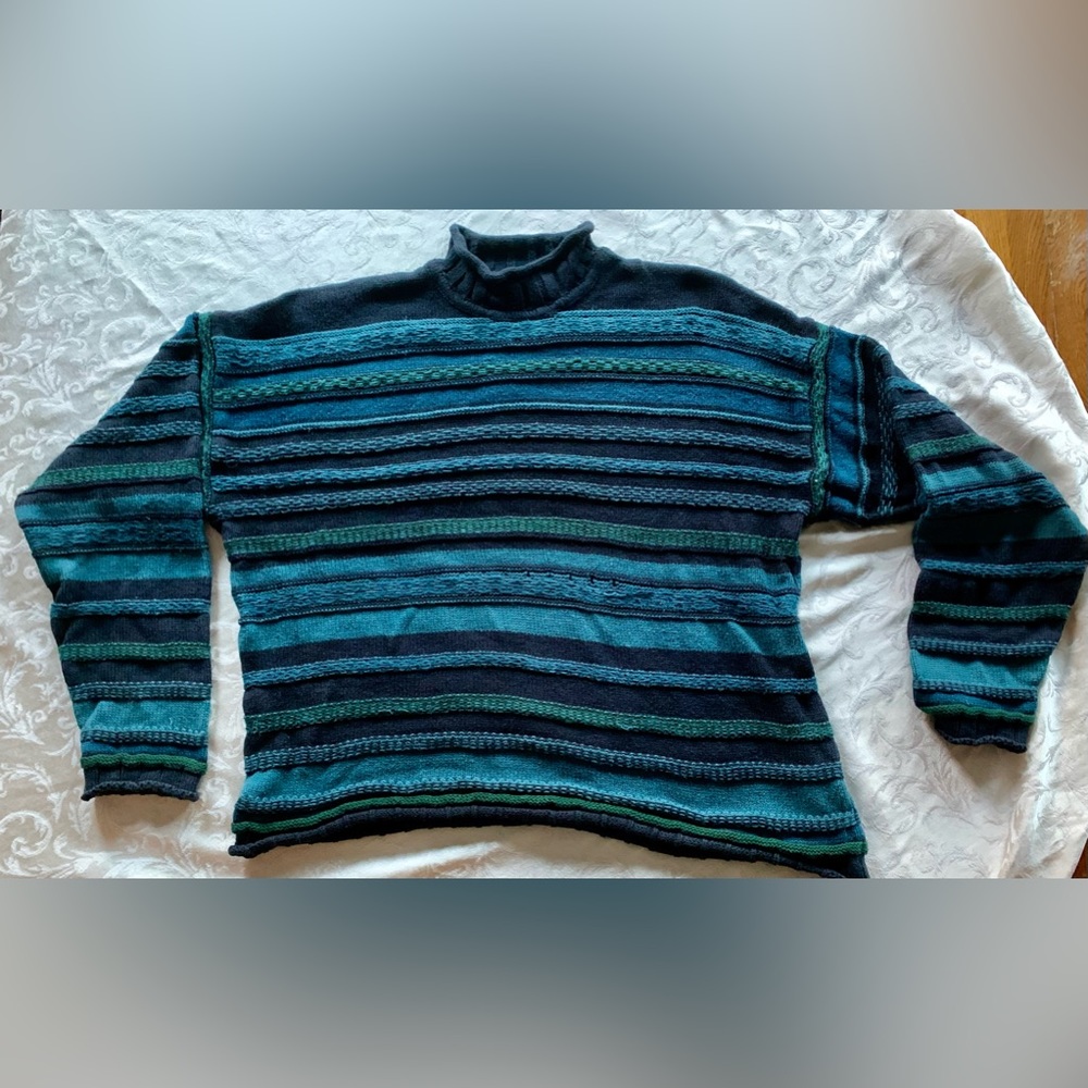 Vintage Sears Roebuck & Co Men’s XL Sweater Grandpacore Normcore 3D Knit 80/90s